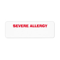 Severe Allergy health condition, concern