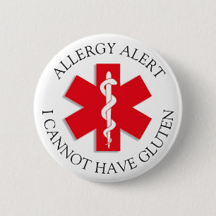Severe GLUTEN Allergy Alert Button