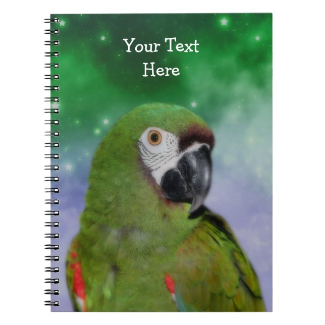 Severe Macaw Parrot Bird Art Notebook (Front)