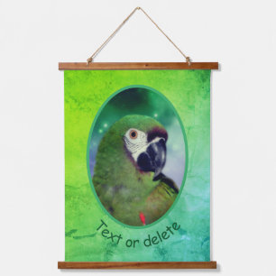 Severe Macaw Parrot Close Up Personalised Hanging Tapestry