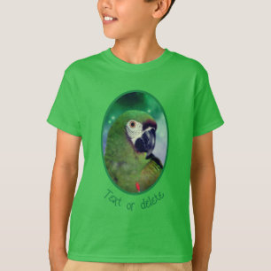 Severe Macaw Parrot Close Up Personalized T-Shirt