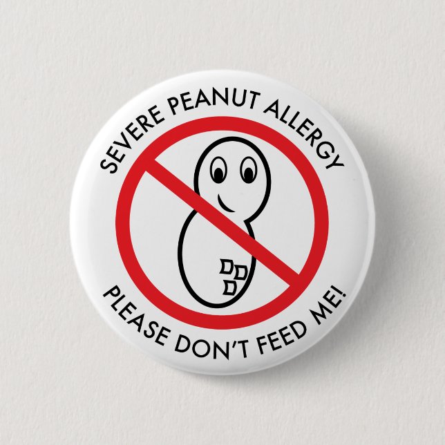 Severe Peanut Allergy Button (Front)