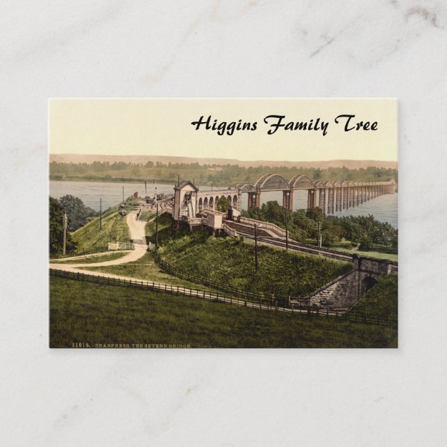Severn Bridge, Sharpness, Gloucestershire, England Business Card (Front)