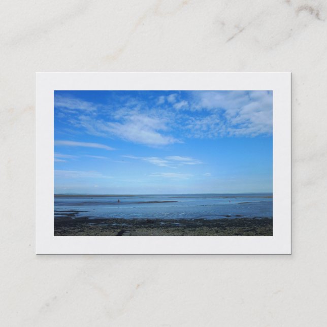 Severn Estuary at Penarth (bordered) Business Card (Front)
