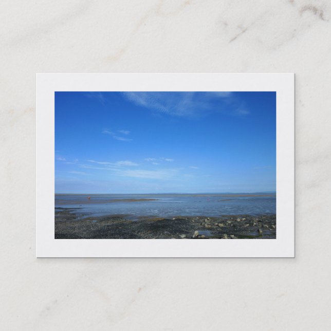 Severn Estuary at Penarth II (Bordered) Business Card (Front)
