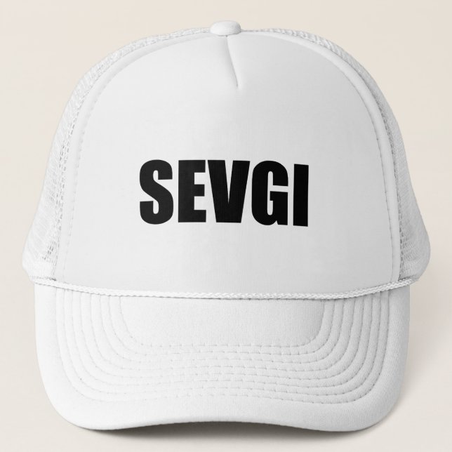 Sevgi love in Azerbaijani Trucker Hat (Front)