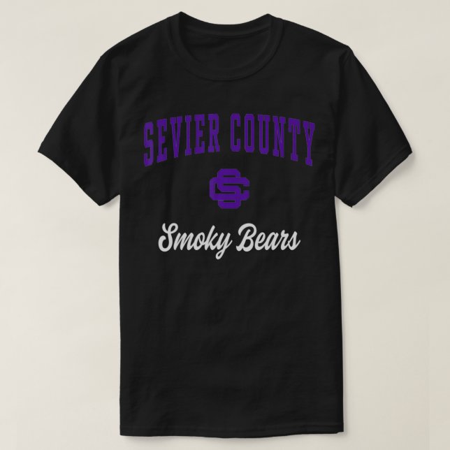 Sevier County High School Smoky Bears  T-Shirt (Design Front)