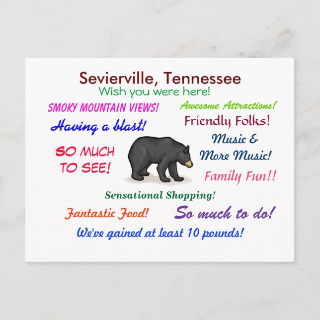 Sevierville, Tennessee Postcard (Front)