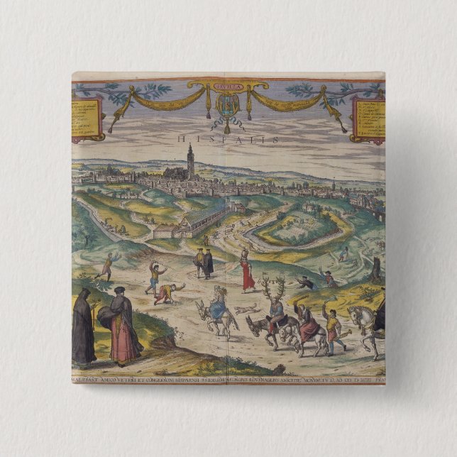 Sevilla 15 Cm Square Badge (Front)