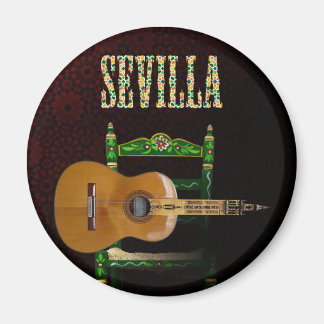 SEVILLA. Flemish Guitar with Giralda of Seville. Magnet