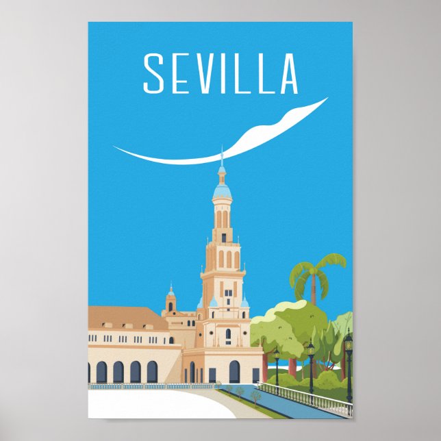 Sevilla Spain travel poster (Front)