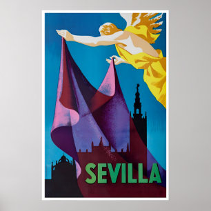 Seville Art Spain Travel Poster Spanish Print