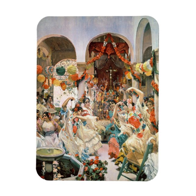 Seville (oil on canvas) magnet (Vertical)