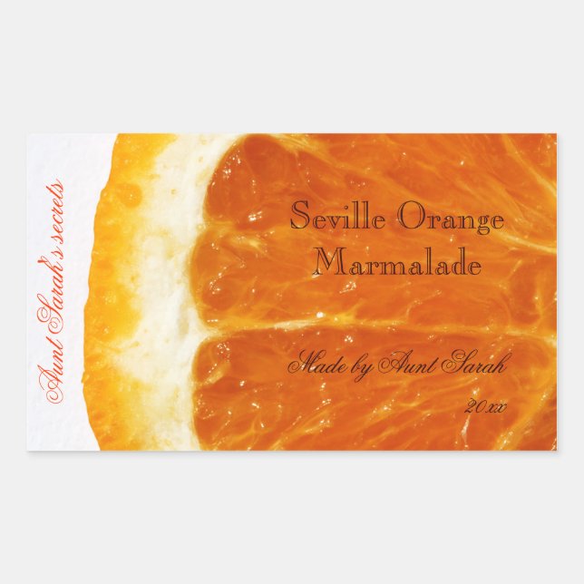 Seville Orange Marmalade label sticker (Front)