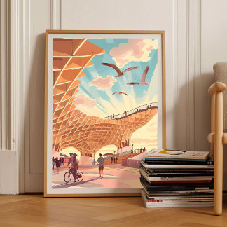 Seville Print Sevilla Illustration Las Setas Print