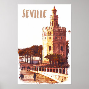 Seville Spain Andalucia Travel Poster