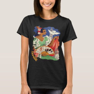Seville Spain Flamenco Dancer Red Travel T-Shirt