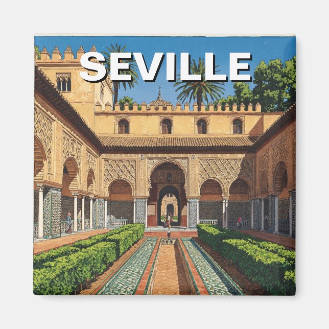 Seville Spain Real Alcazar Magnet (Front)
