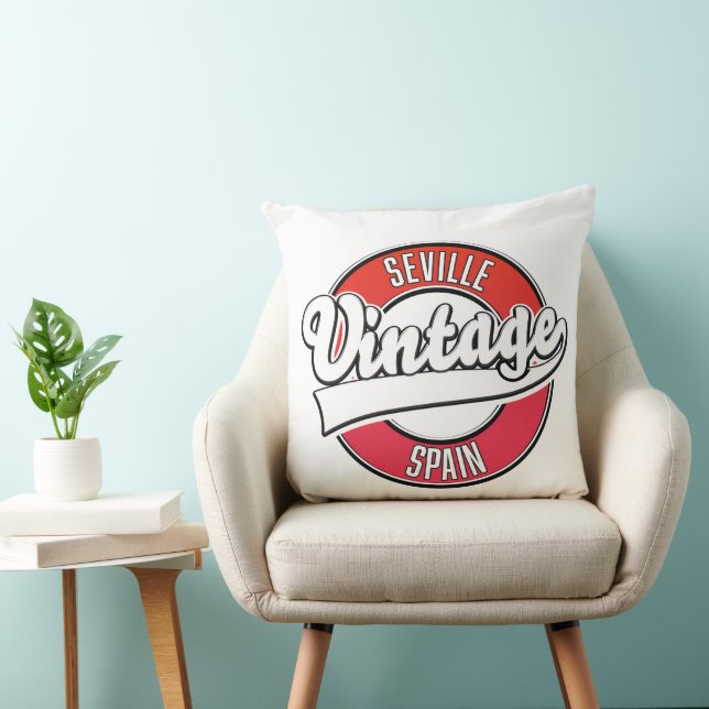 Seville spain retro style logo cushion (Chair)