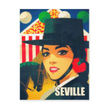 Seville, Spain, spanish girl with black hat