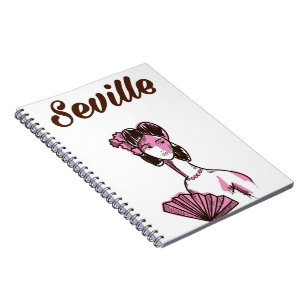 Seville Spain vintage travel poster Notebook