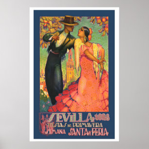 Seville Spring Festivals, Holy Week and Fair Spain Poster
