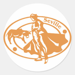 Seville Stamp Classic Round Sticker