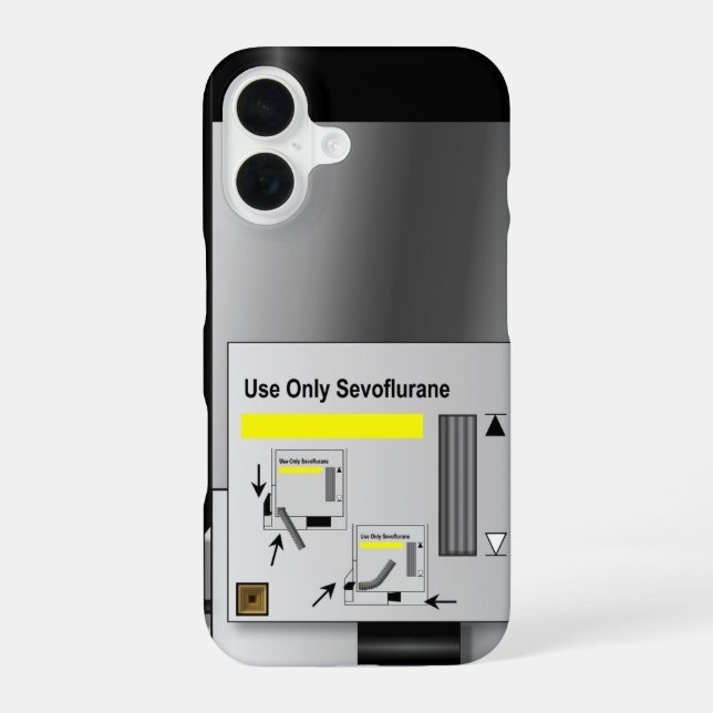 Sevoflurane Vaporizer Anaesthesia iPhone 16 Case (Back)
