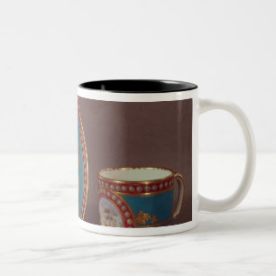 Sevres bleu celeste coffee cup and saucer, c.1780