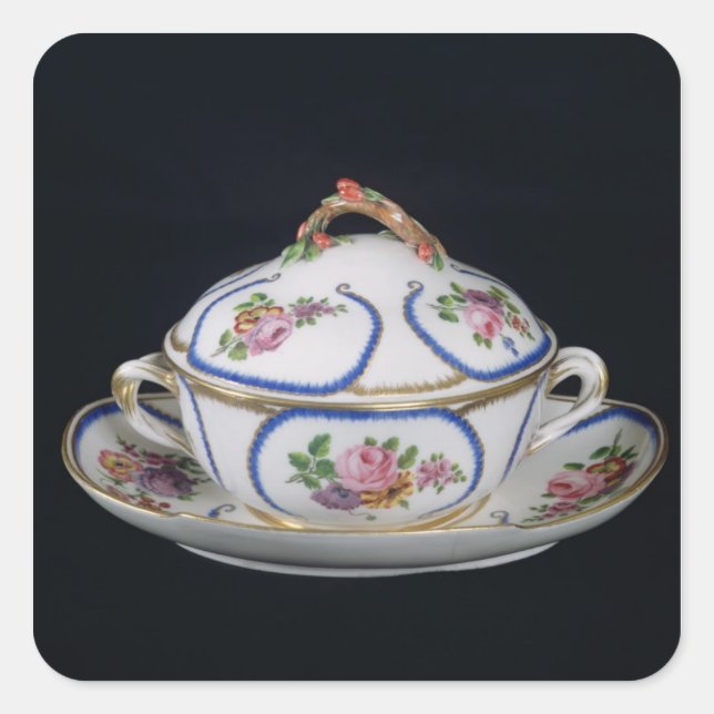 Sevres bowl and plate, 1764 square sticker (Front)