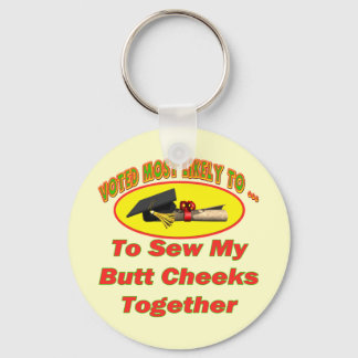 Sew Cheeks Together Key Ring