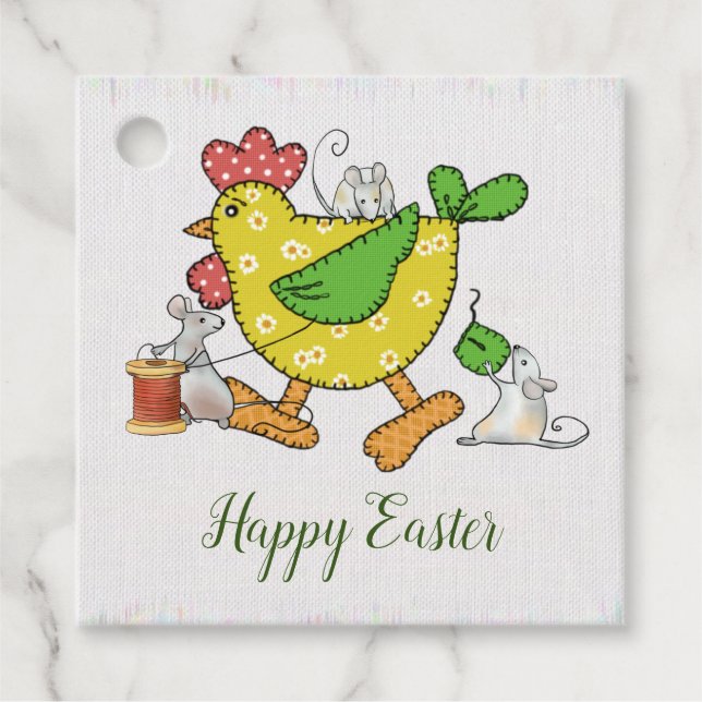 sew chicken favour tags (Front)