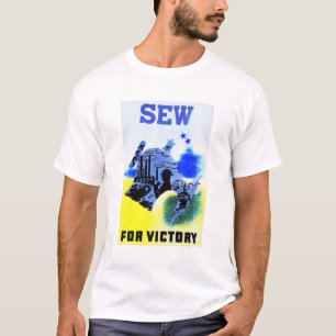 SEW FOR VICTORY! NYC WPA War Services Govt Art T-Shirt