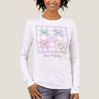 Sew Happy long sleeve t-shirt Tri-Blend Shirt