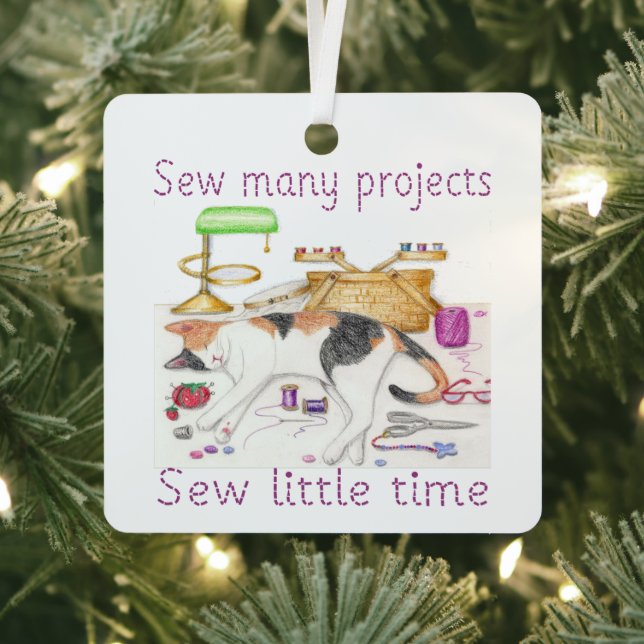 Sew Many Projects Sew Little Time Personalised Metal Tree Decoration (Insitu)