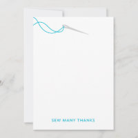 Sew Many Thanks Sewing Note Card