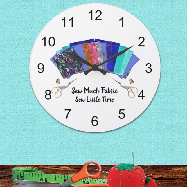 Sew Much Fabric Quilter's Large Clock (Creator Uploaded)