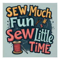 Sew Much Fun Sew Little Time Retro Stitch Art