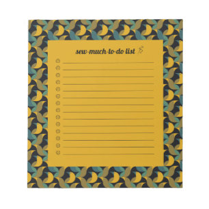 Sew Much To Do List Sewist Bird Pattern Notepad