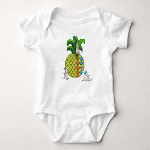 sew pineapples baby bodysuit