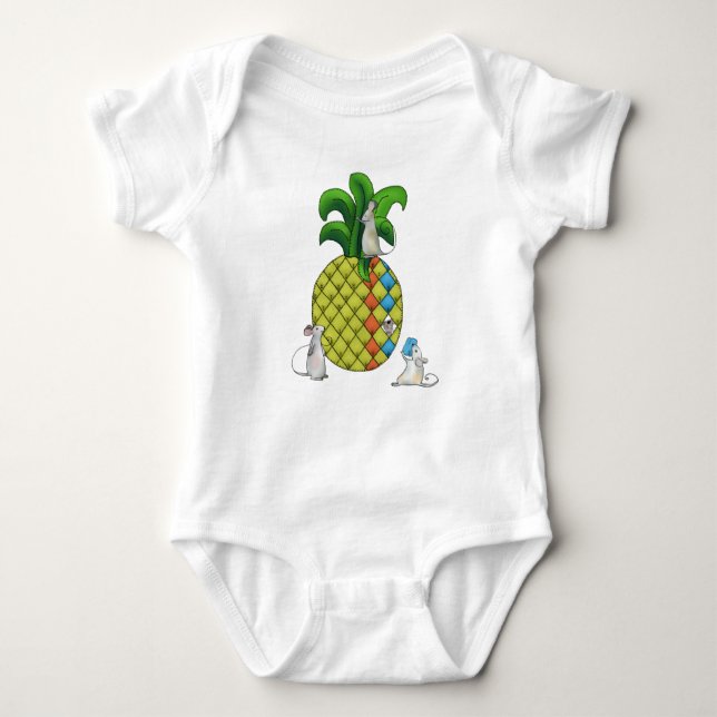 sew pineapples baby bodysuit (Front)