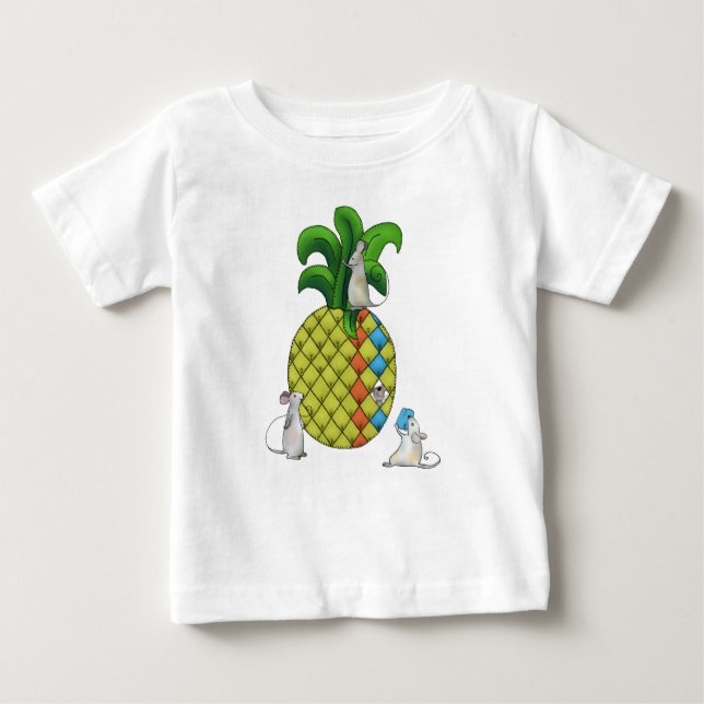 sew pineapples baby T-Shirt (Front)