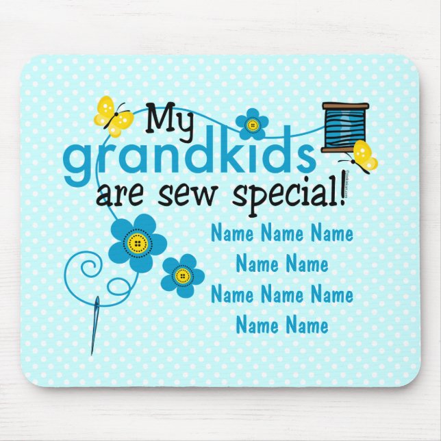 Sew Special Grandkids Personalised Mousepad (Front)