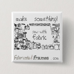 Sew With Fabric Brooch Pin Button