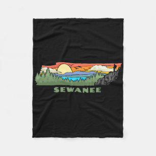 Sewanee Tennessee Nature Outdoor Hiking Retro Fleece Blanket