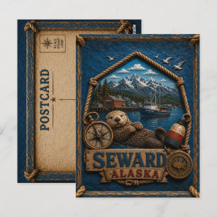 Seward Alaska Postcard Vintage Travel