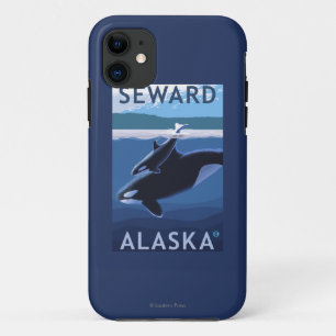 Seward, AlaskaOrca and Calf Scene Case-Mate iPhone Case