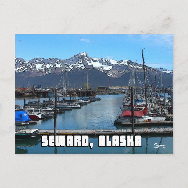Seward Boat Harbour 2 - Postcard (Front)