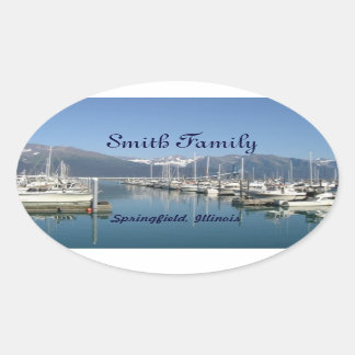 Seward Harbour, Alaska Oval Sticker