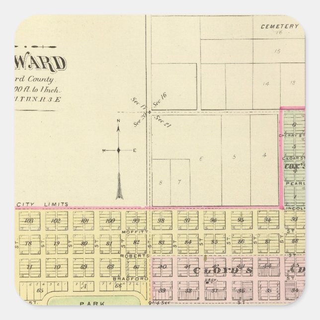 Seward, Nebraska Square Sticker (Front)